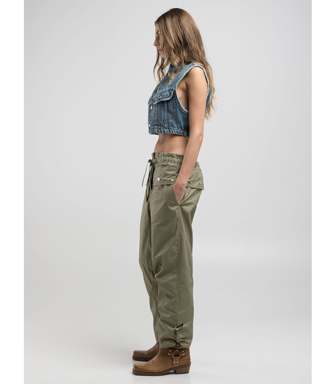 コットンコーティングツイルミリタリーパンツ 詳細画像 ライトミリタリー 4